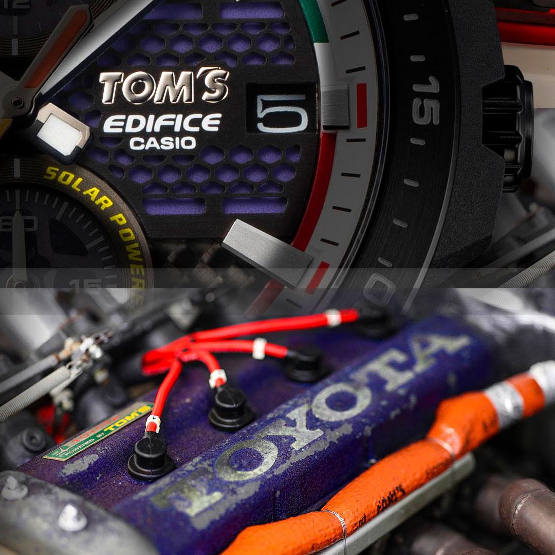 Casio Edifice TOM’s 50th Anniversary Edition ref. EFS-S641TMS grille and engine cover